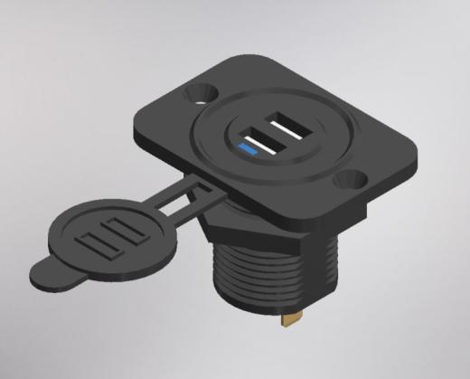 电池充电器USB汽车适配器5V 2.4A缩略图